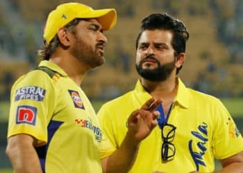 Suresh Raina with MS Dhoni