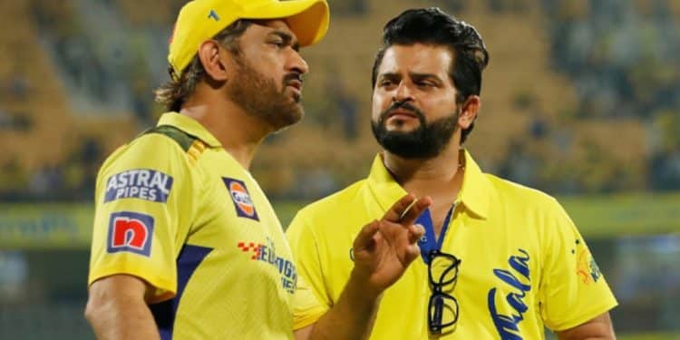 Suresh Raina with MS Dhoni