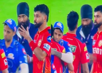 Shreyas Iyer yelling at Shashank Singh