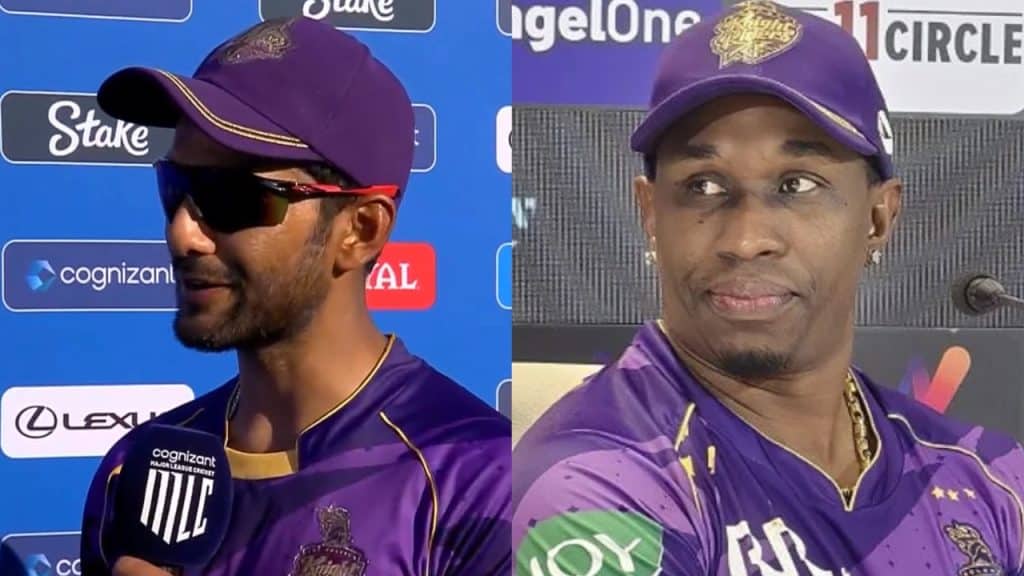 Unmukt Chand and Dwayne Bravo