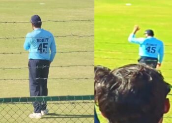 WATCH: Rohit Sharma reacts to a fan's ‘vada pav khaoge’ question during Vijay Hazare Trophy match