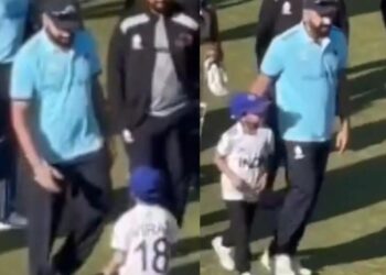 WATCH: Rohit Sharma shares a heartwarming moment with a young Virat Kohli fan