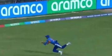 WATCH: Axar Patel takes an absolute gem of a catch to dismiss Harry Brook