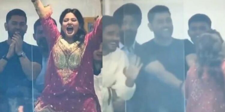 WATCH: MS Dhoni hilariously calms Sakshi after her early wicket celebration during IND vs ENG semi-final