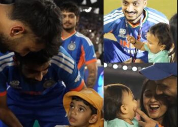 Watch: Jasprit Bumrah and Axar Patel share heartwarming moments with their kids after T20 World Cup win